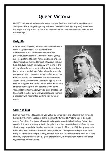 queen victoria biography ks2